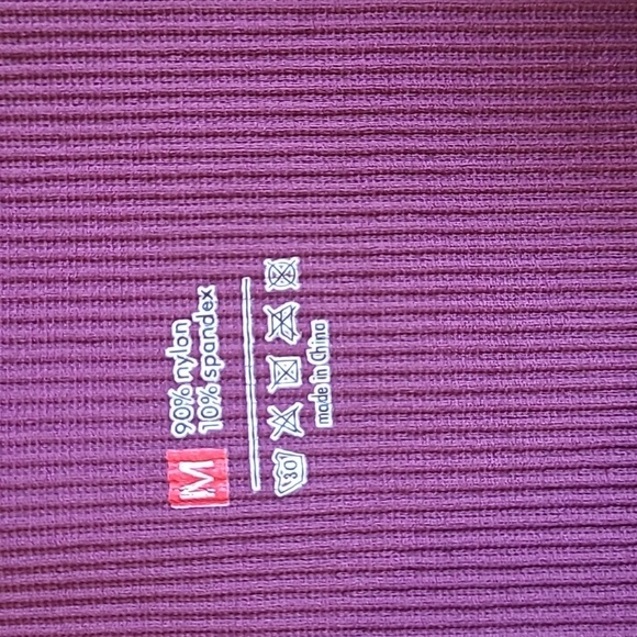 Gymshark Power Down Leggings Women's sz M Maroon Textured Active Pants Gym Wear - Picture 5 of 8